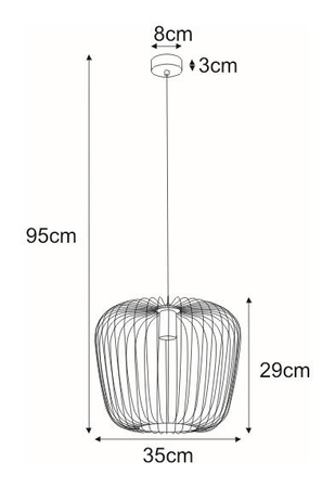 Lampa wisząca EDEN Kaja K-4102 niebieski