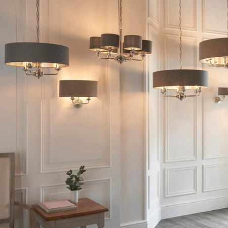 Kinkiet Endon Lighting Highclere 94406 nikiel