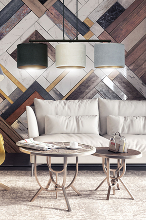 Lampa wisząca HILDE 3 BL MIX Emibig 1055/3 czarny