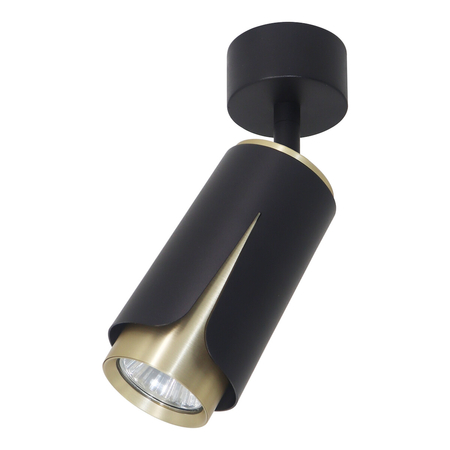 Milagro FLOWER BLACK GOLD SPOT 1xGU10 ML0264 CZARNY + ZŁOTY