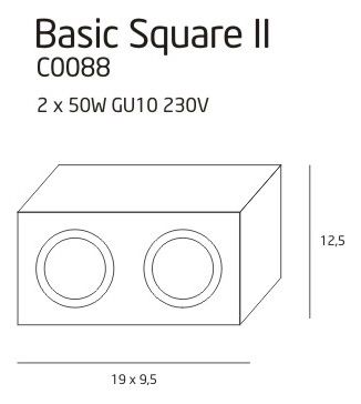 Plafon Maxlight C0088 Basic square