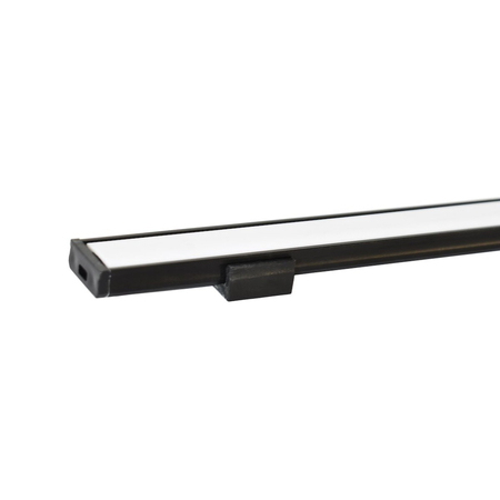 Eko-Light PROFIL ALUMINIOWY CZARNY TYP D 1m + KLOSZ MLECZNY EKPR6398