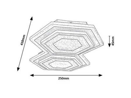Lampa sufitowa Rabalux Bitsi 71114 czarny