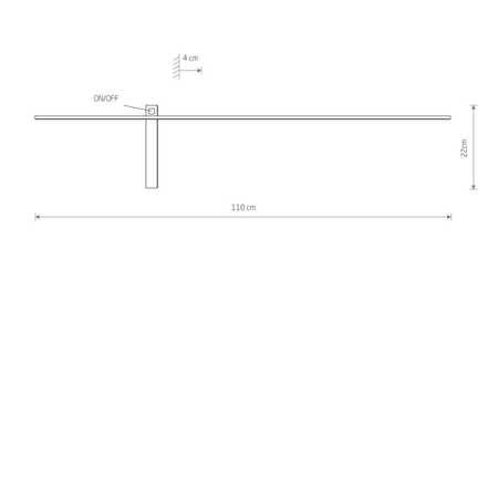 Kinkiet IMPULSE LED L Nowodvorski 8117 czarny