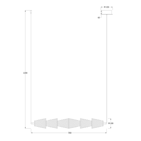 Milagro Lampa wisząca SANSA 11W LED ML1821 CZARNY + MOSIĄDZ