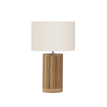 Lampa stołowa Luces Exclusivas ONTAREZ LE45381 drewno jasne i ciemne, biały