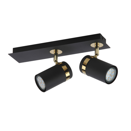 Spot Italux SPL-2031-2 Czarny mat, złoty chrom