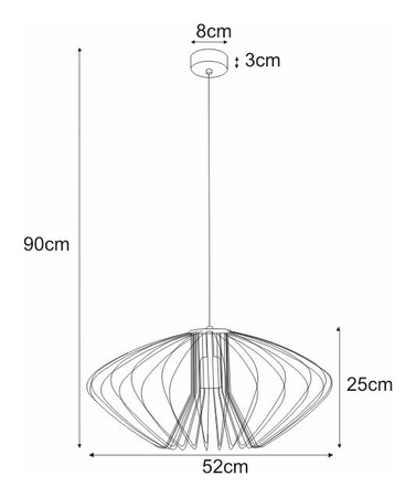 Lampa wisząca TIZI II Kaja K-3407 CZARNY 