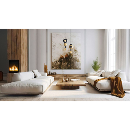 Lampa wisząca Nowodvorski DROPS WOOD F 11180 Złoty Czarny