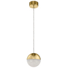Mała lampa wisząca LED Moonlit - Szampańskie złoto Quintiesse QN-MOONLIT-P-CG