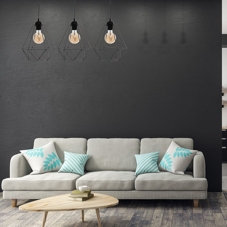 Milagro Lampa wisząca BASKET BLACK 3xE27 MLP7215 CZARNY