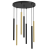 Milagro Lampa wisząca MONZA BRASS 7xG9 max 8W LED MLP8843 CZARNY/ZŁOTY