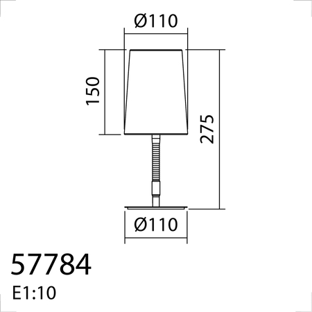Lampa stołowa GRAU biały 1xE14 abażur biały, elastyczna
