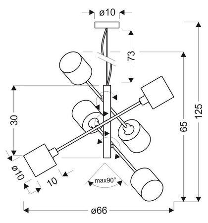 Lampa wisząca Candellux 36-70722 Sax