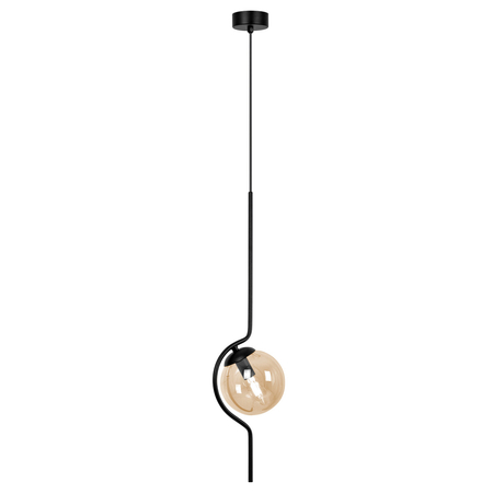Lampa wisząca Kaja VELA K-5335 bursztynowy, czarny