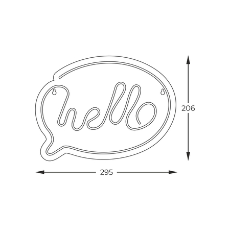 Kinkiet Zuma Line FM-NL41 NEON HELLO LED