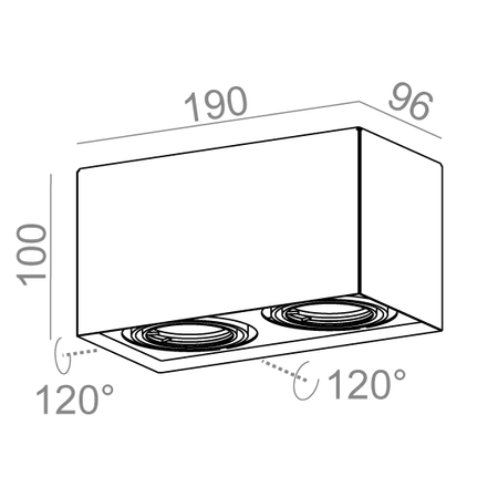 Spot AQForm 45812-0000-U8-PH-13 SQUARES 50x2 Biały struktura