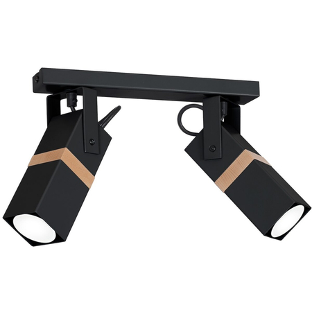 Milagro Lampa sufitowa VIDAR BLACK 2xGU10 MLP5401 CZARNY