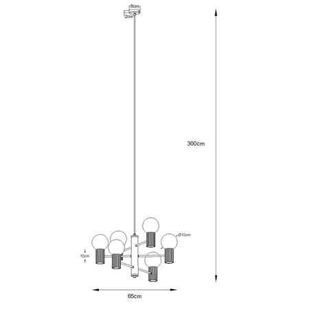 Sollux Lighting Żyrandol HALO 6 zielony oliwkowy SL.1832