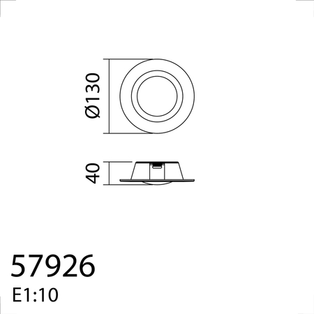 Lampa podtynkowa łazienkowa OASIS biały LED 6W ø130mm 3000K IP44