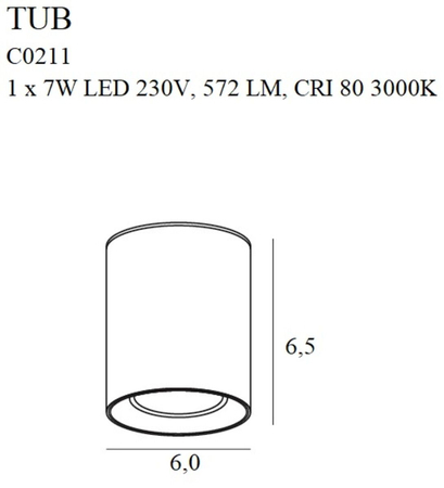 Oprawa punktowa Maxlight C0211 czarny