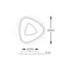 Lampa sufitowa Zuma Line MX3888-1-3WBCT GETAFE LAMPA SUFITOWA BIAŁO-CZARNY CHROM/ WHITE-BLACK CHROME
