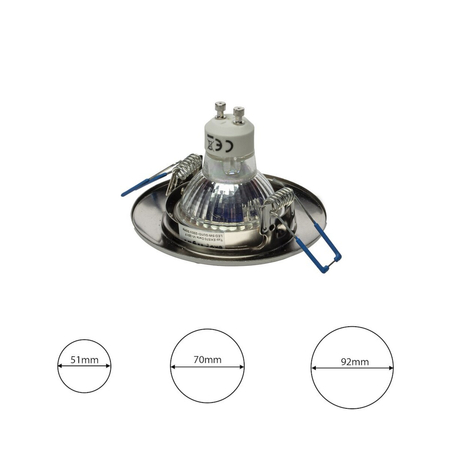 Eko-Light OCZKO OKRĄGŁE GU10 1X5W LED SATYNA EKZ2570
