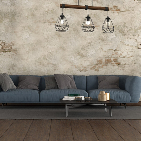 Milagro Lampa wisząca ACERO 3xE27 MLP7888 Czarny / Brązowy