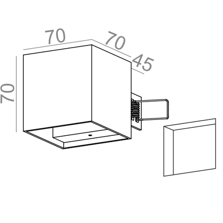 Kinkiet AQForm Mini Cube Led Wall GK Biały Struktura
