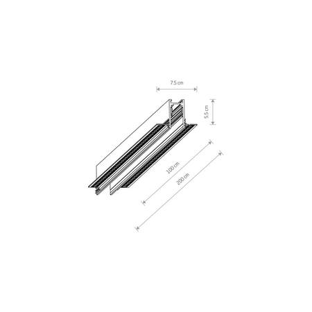 Szynoprzewód LVM RECESSED TRACK 1M Nowodvorski 10156 czarny