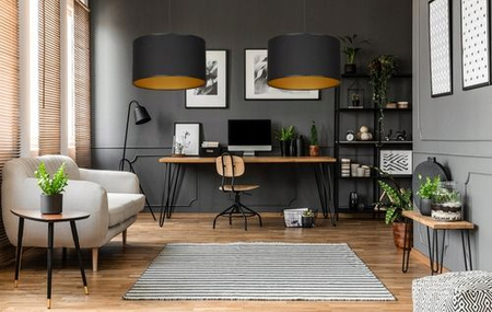 Lampa wisząca ROTO 1 BL BLACK/GOLD Emibig 184/1 czarny/złoty