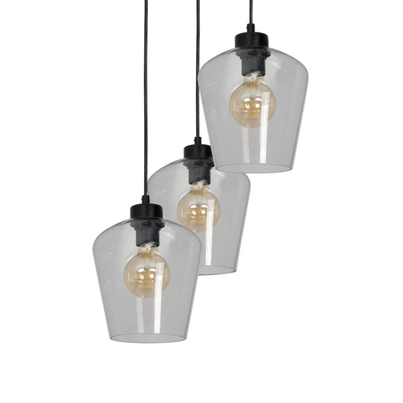 Milagro Lampa wisząca SANTIAGO CLEAR 3xE27 MLP6611 CZARNY