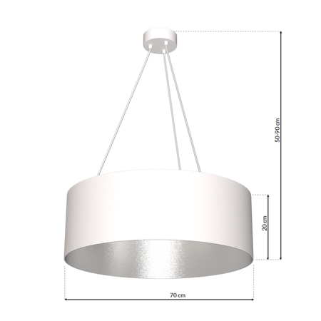 Milagro Lampa Wisząca ROBIN 3xE27 MLP4482 BIAŁY