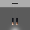 Sollux Lighting Lampa wisząca LOOPEZ 2 czarny/miedź SL.0947
