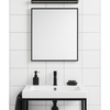 Kinkiet nad lustro srebrny Abigali Mirror 4000K 60cm czarny