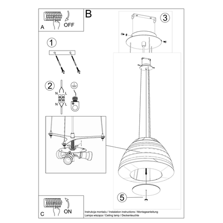 Sollux Lighting Żyrandol BELLA 60 biały SL.0733