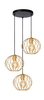 Lampa wisząca Lucide DANZA 21428/13/02 czarny/złoty