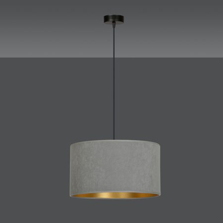 Lampa wisząca HILDE 1 BL GRAY Emibig 1050/1 czarny/chrom
