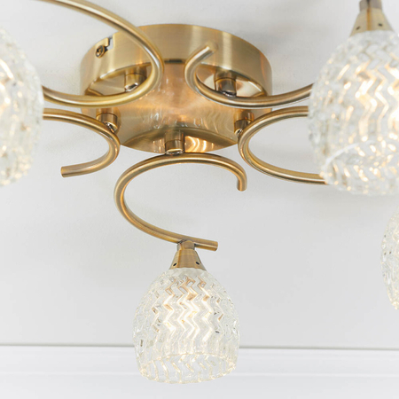 Lampa sufitowa Endon Lighting Boyer BOYER-5AB mosiądz