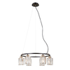 Lampa wisząca Italux Simona PND-40814-6-BK-HBR Czarny mat, chrom