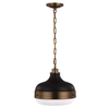 Lampa wisząca Elstead Lighting Cadence czarny/mosiądz FE-CADENCE-2P-MB