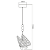 Light Prestige Lampa wisząca Mariposa 1 srebrna LED CCT LP-1715/1P CH