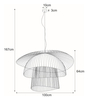 Lampa wisząca PLAZA Kaja KP-12 czarny