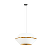 Lampa wisząca PIANO 1 Emibig 1182/1 biały/czarny