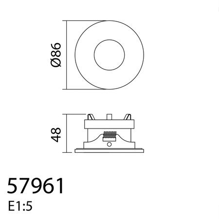 Lampa podtynkowa łazienkowa DARBY biały GU10 ø86mm IP65