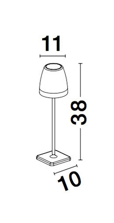 Lampa zewnętrzna Luces Exclusivas AGUITA - ciemny szary, przenośna LE73560