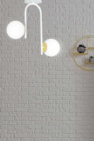 Lampa sufitowa RAGNAR 2 WHITE GOLD Emibig 1033/2 biały/złoty