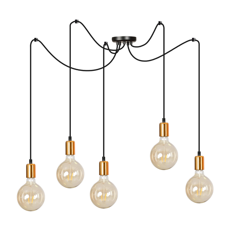 Lampa wisząca SPARK 5 BLACK Emibig 446/5 czarny