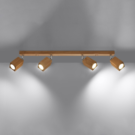 Sollux Lighting Plafon KEKE 6 dąb SL.1039