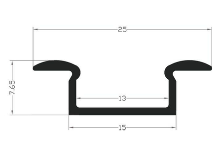 Profil LED Greenie P6-1B2 2m biały lakierowany wpuszczany